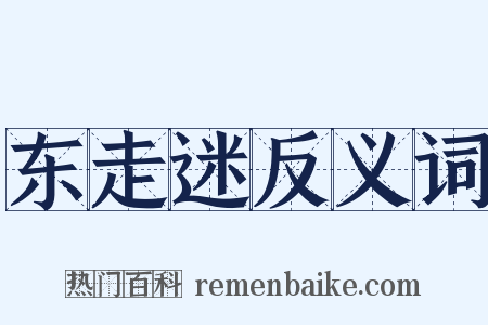 东走迷反义词是什么意思的图片